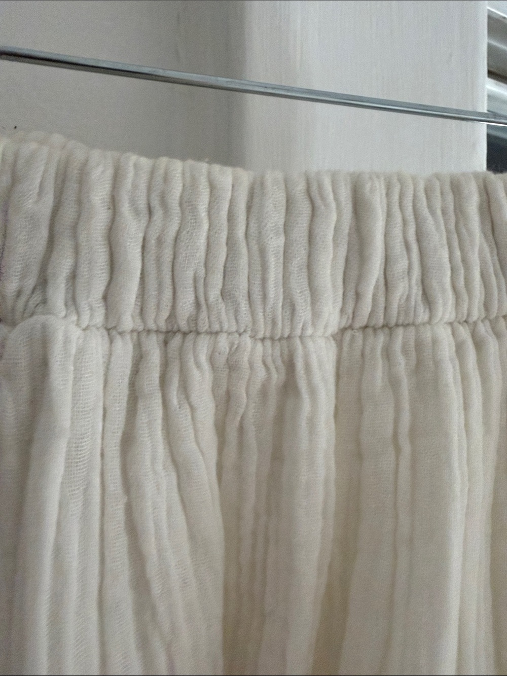 Z Supply Off-White Maxi Skirt with Elastic Gathered Waist - Picture 4 of 4
